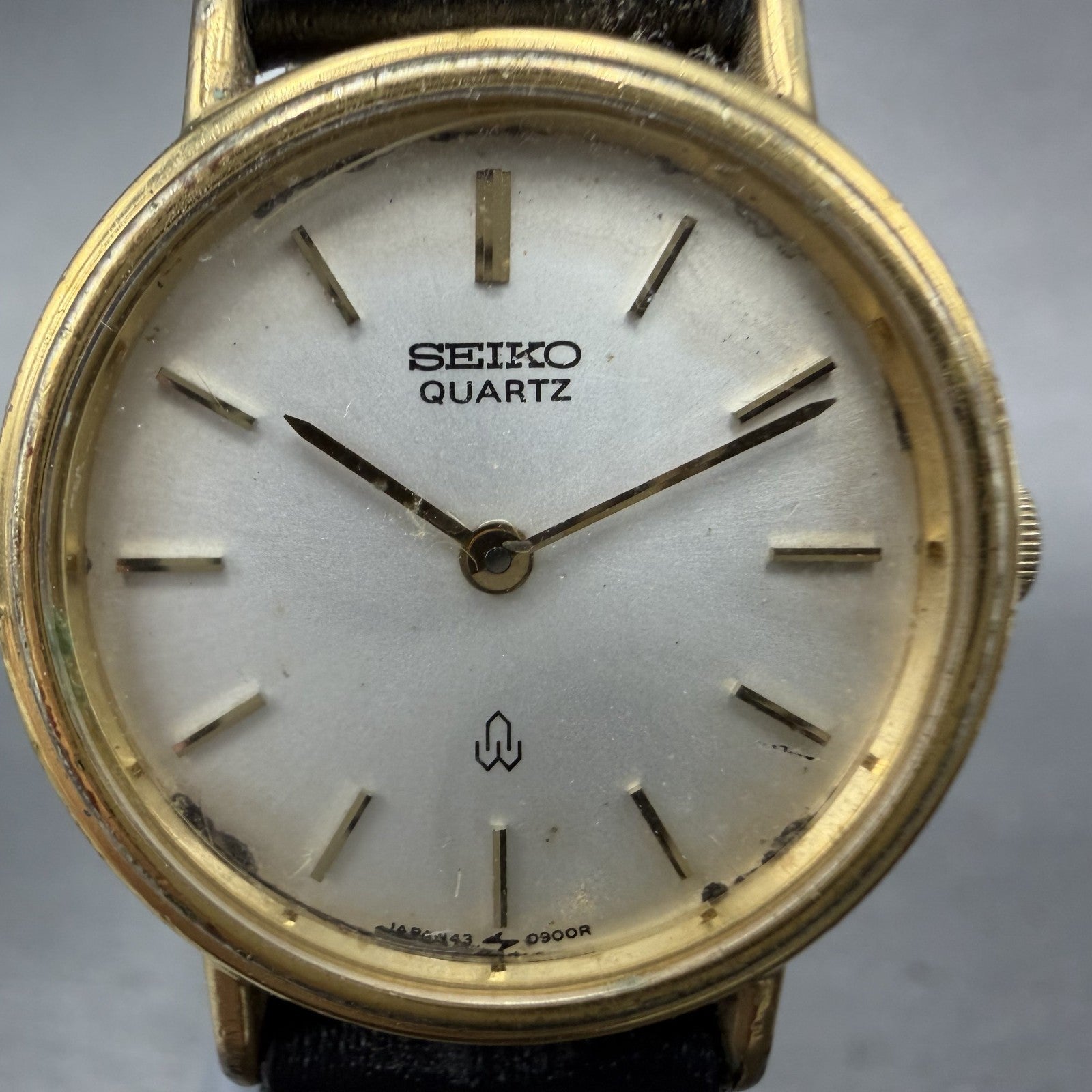 Seiko Watch Women 25mm Silver Dial God Tone Round Vintage 43-0160 New Battery1