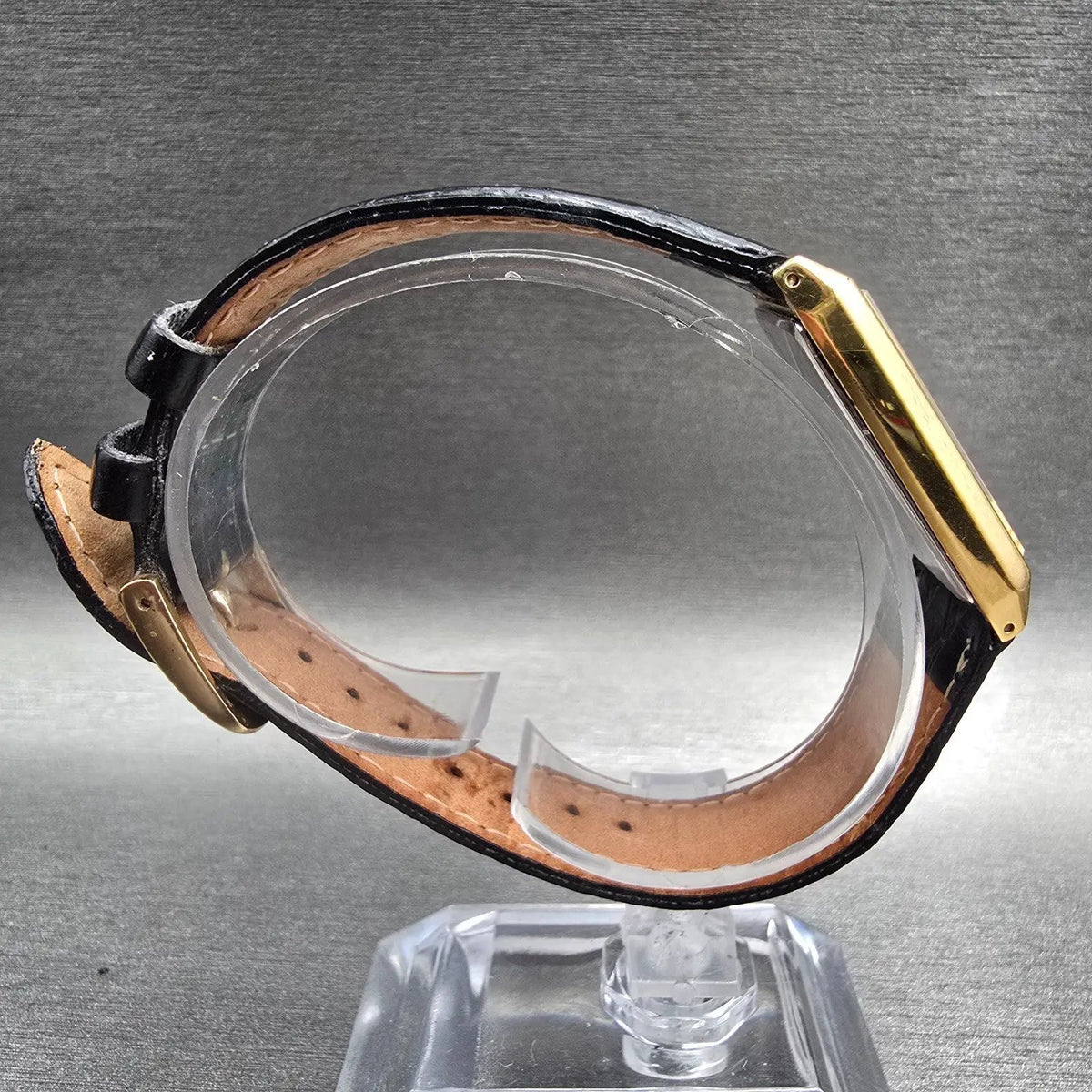 Seiko Tank Watch Men 24mm White Dial Gold Tone Rectangle V701-5E10 New Battery8