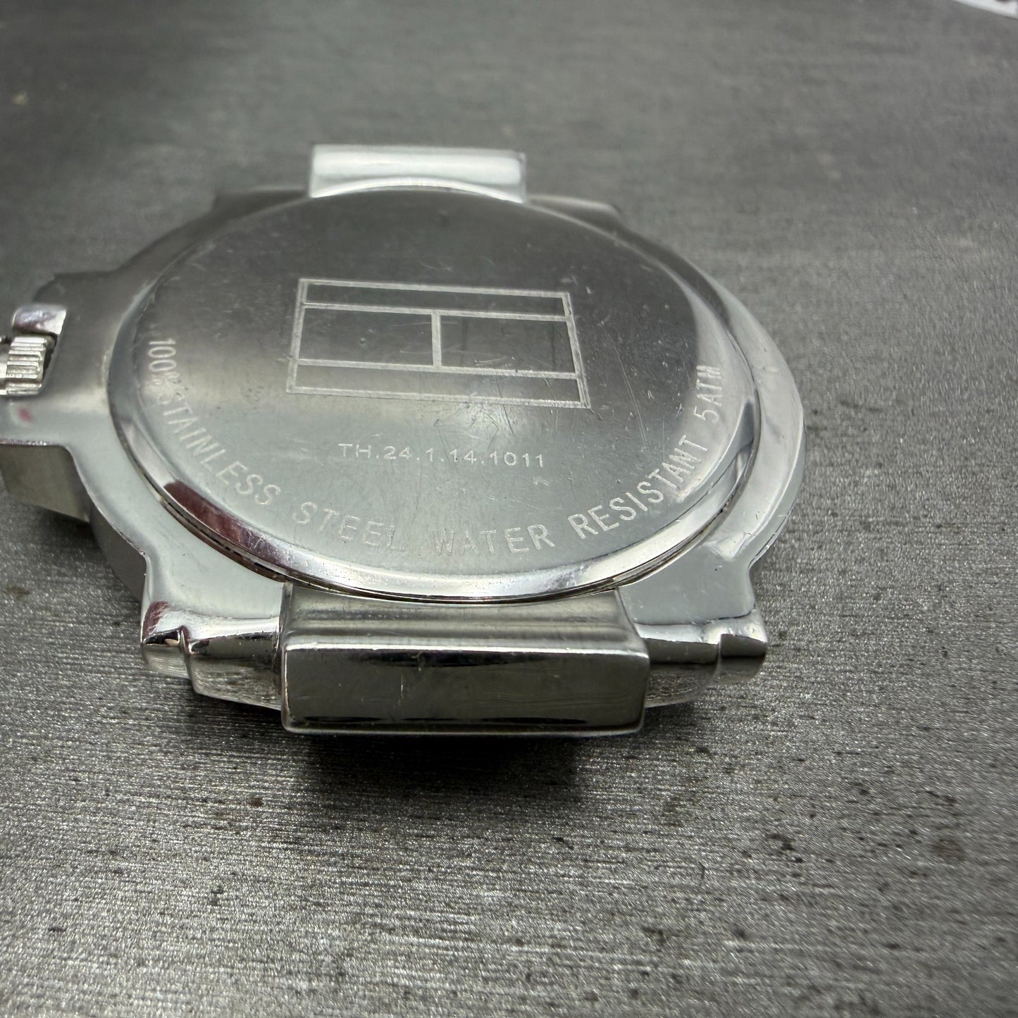 Tommy Hilfiger Watch Men 43mm Silver Dial Steel Date Round New Battery7