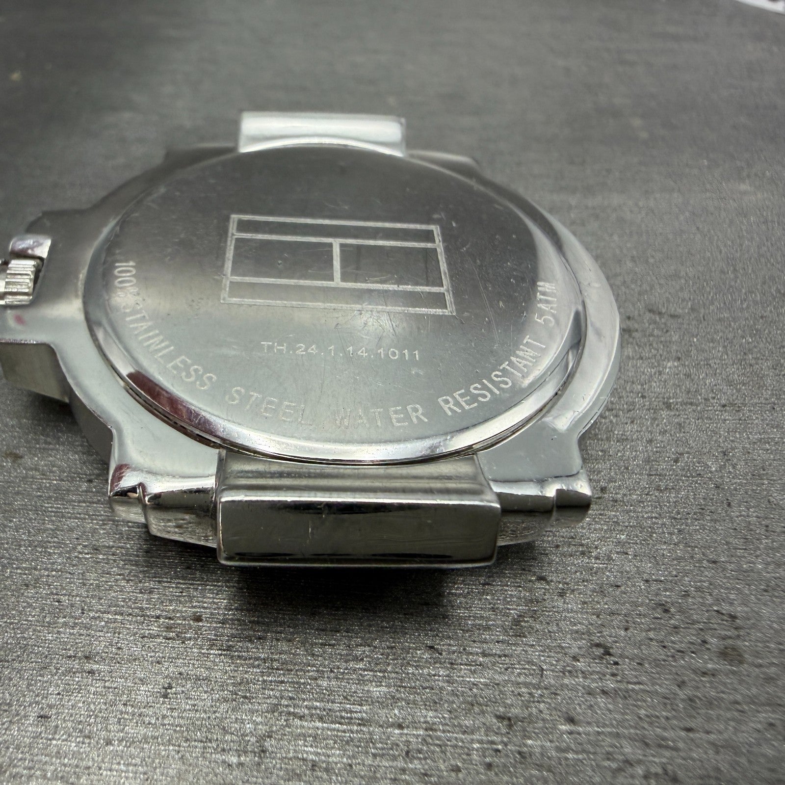 Tommy Hilfiger Watch Men 43mm Silver Dial Steel Date Round New Battery7