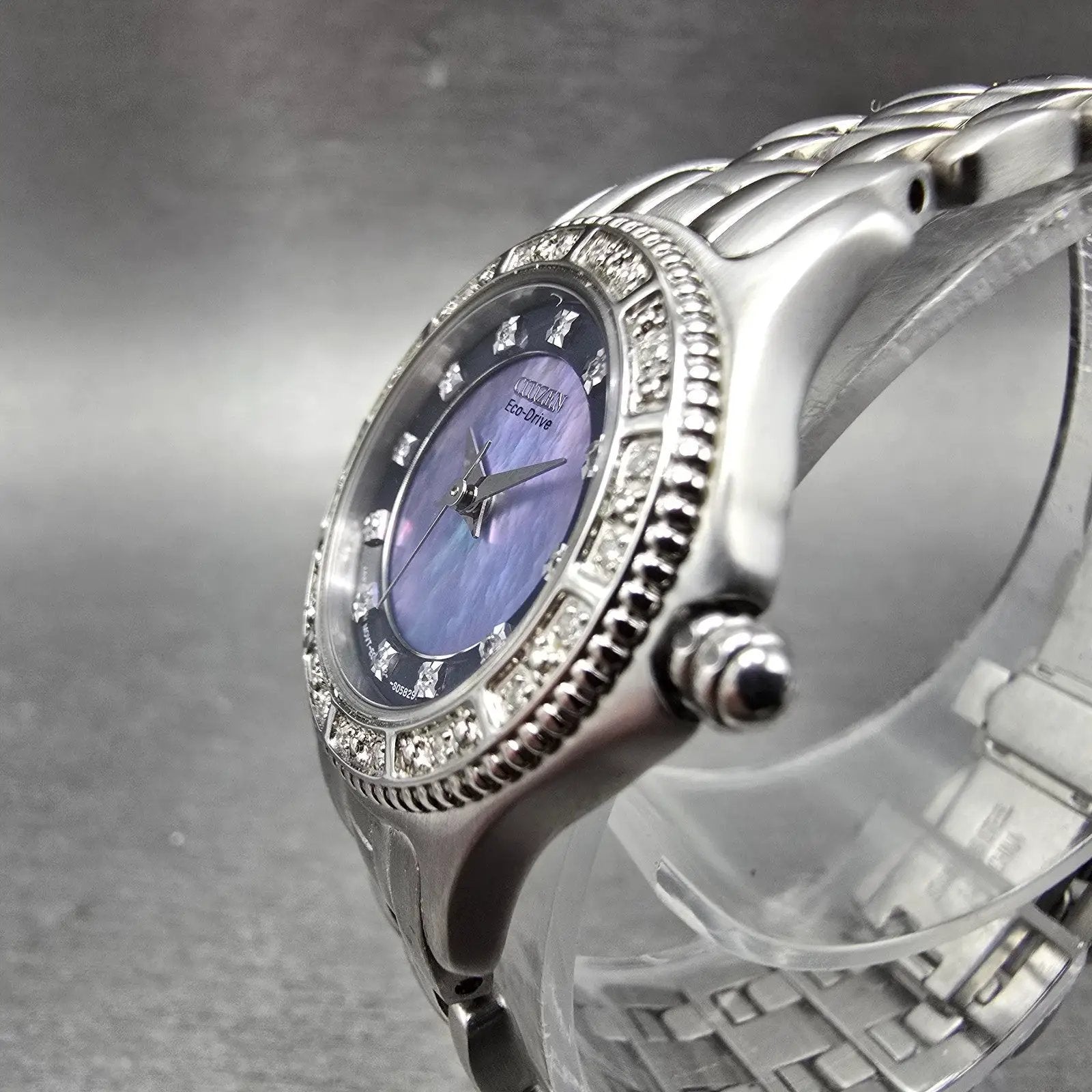 Citizen ECo-Drive Watch Women 26mm MOP Dial Silver Tone Round E031-S034744 Runs2