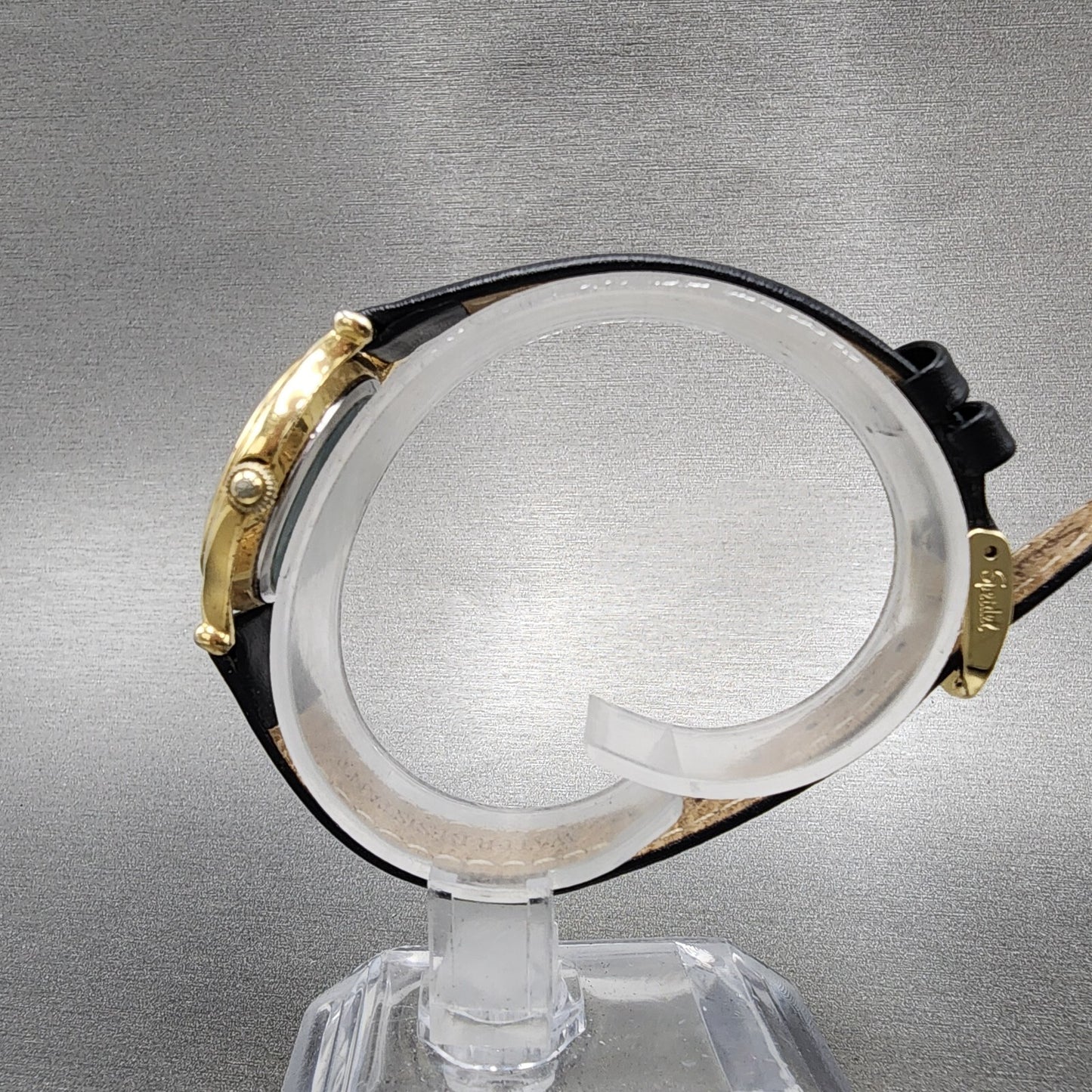 Seiko Age Of Discovery Watch Women 26mm Black Dial Gold Tone Date Round New Batt6