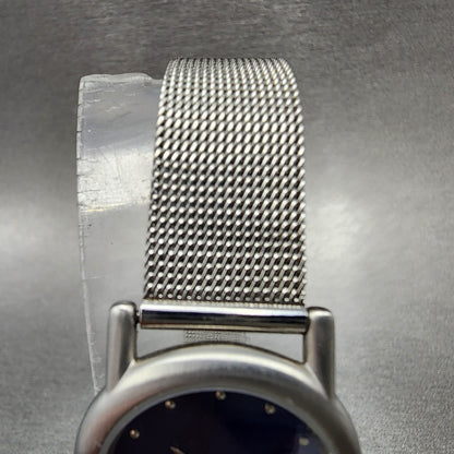 Skagen Watch Women 25mm Blue Dial Silver Tone Round Mesh band P4SSN New Battery4