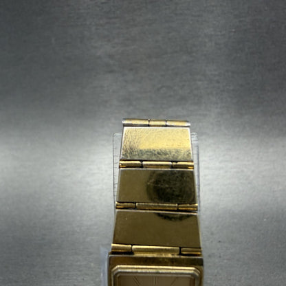 Seiko Tank Watch Women 17mm Gold Dial Gold Tone Rectangle 7320-5039 New Battery4