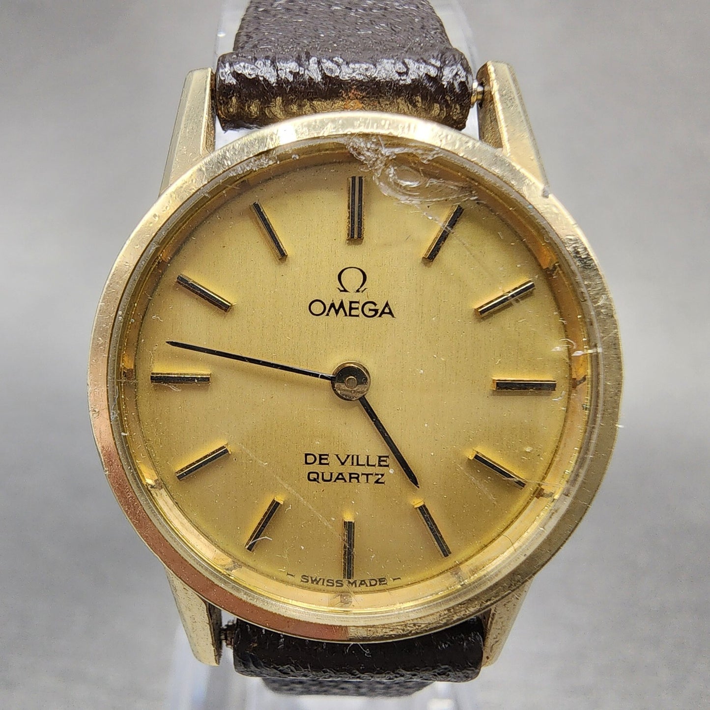 Omega De Ville Watch Women 22mm Gold Dial 10K Gold Filled Round 5910051 PARTS2