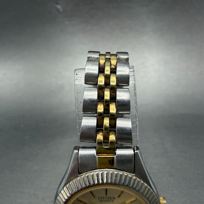 Citizen CQ Watch Women 25mm Champagne Dial Two Tone Daydate 6000-R00413 NewBattX4