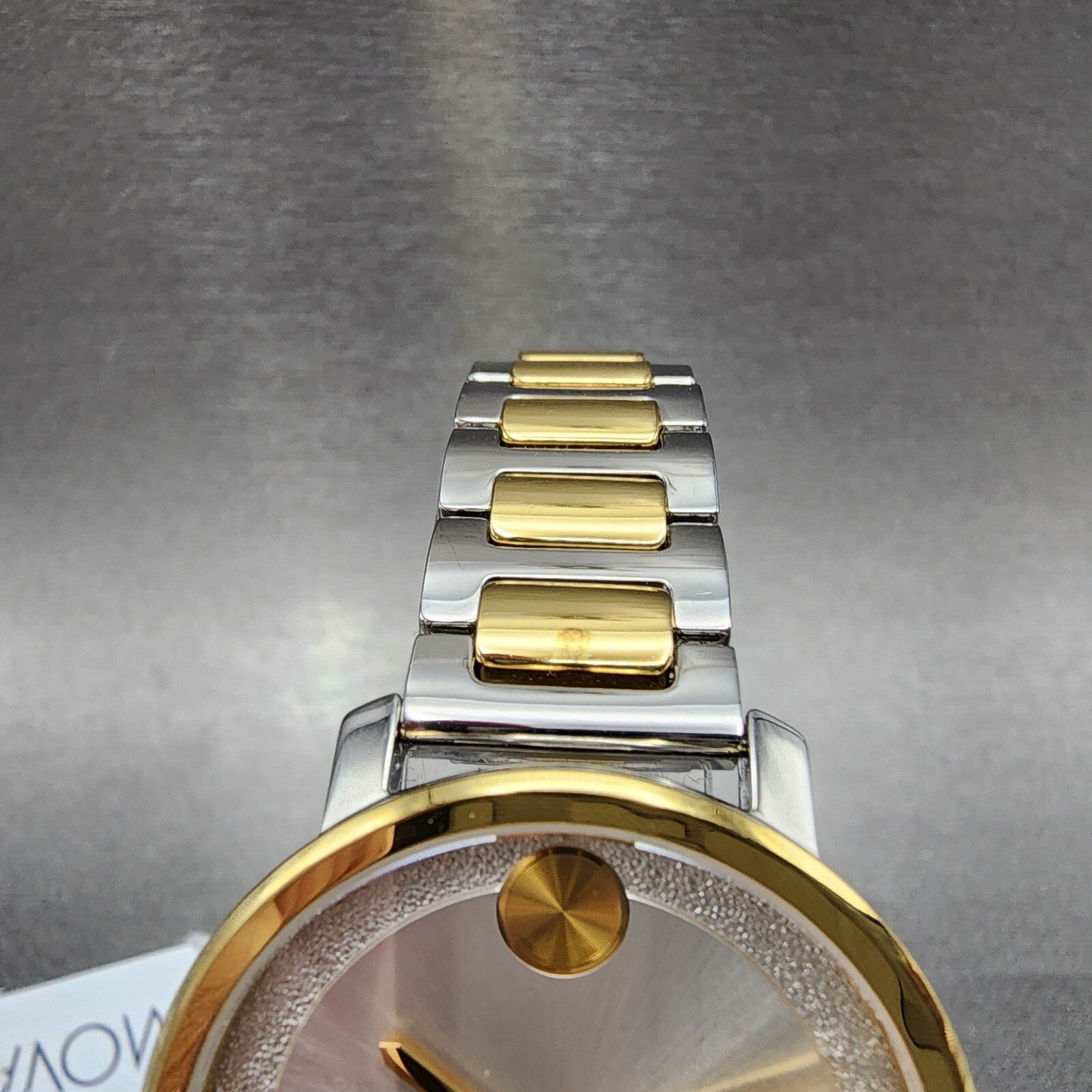 Movado Bold Watch Women 34mm White Dial Two Tone Round Bracelet 36005194