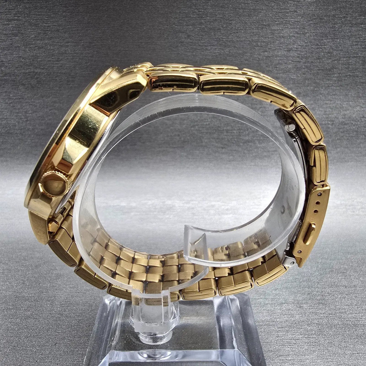 Citizen Watch Men 41mm Gold Dial Gold Tone Daydate 1502-S097835 New Battery6