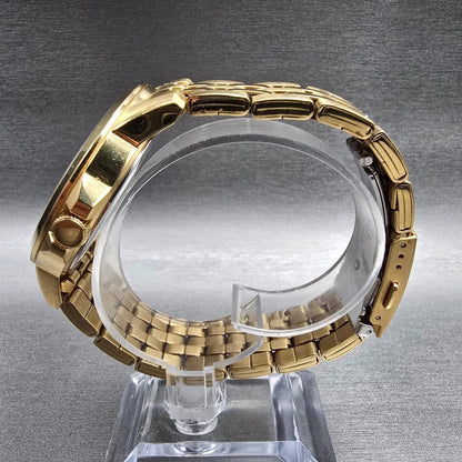 Citizen Watch Men 41mm Gold Dial Gold Tone Daydate 1502-S097835 New Battery6