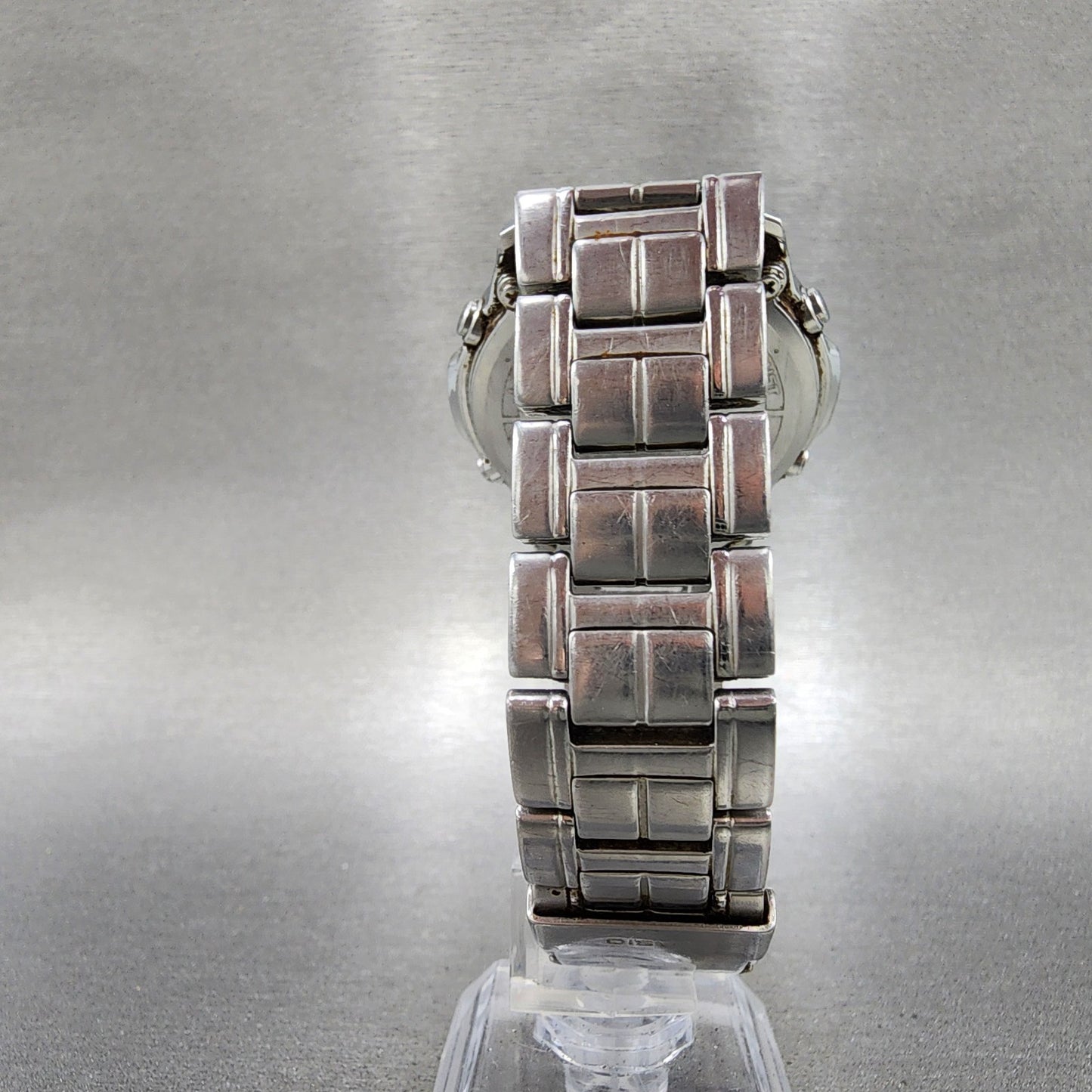Casio Lineage Watch Men 41mm White Dial Silver Tone Analog Digital Solar Runs7