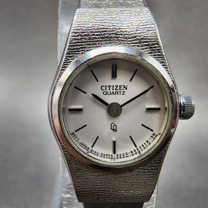 Citizen CQ Watch Women 17mm Silver Dial Silver Tone 3220891244 New Battery1