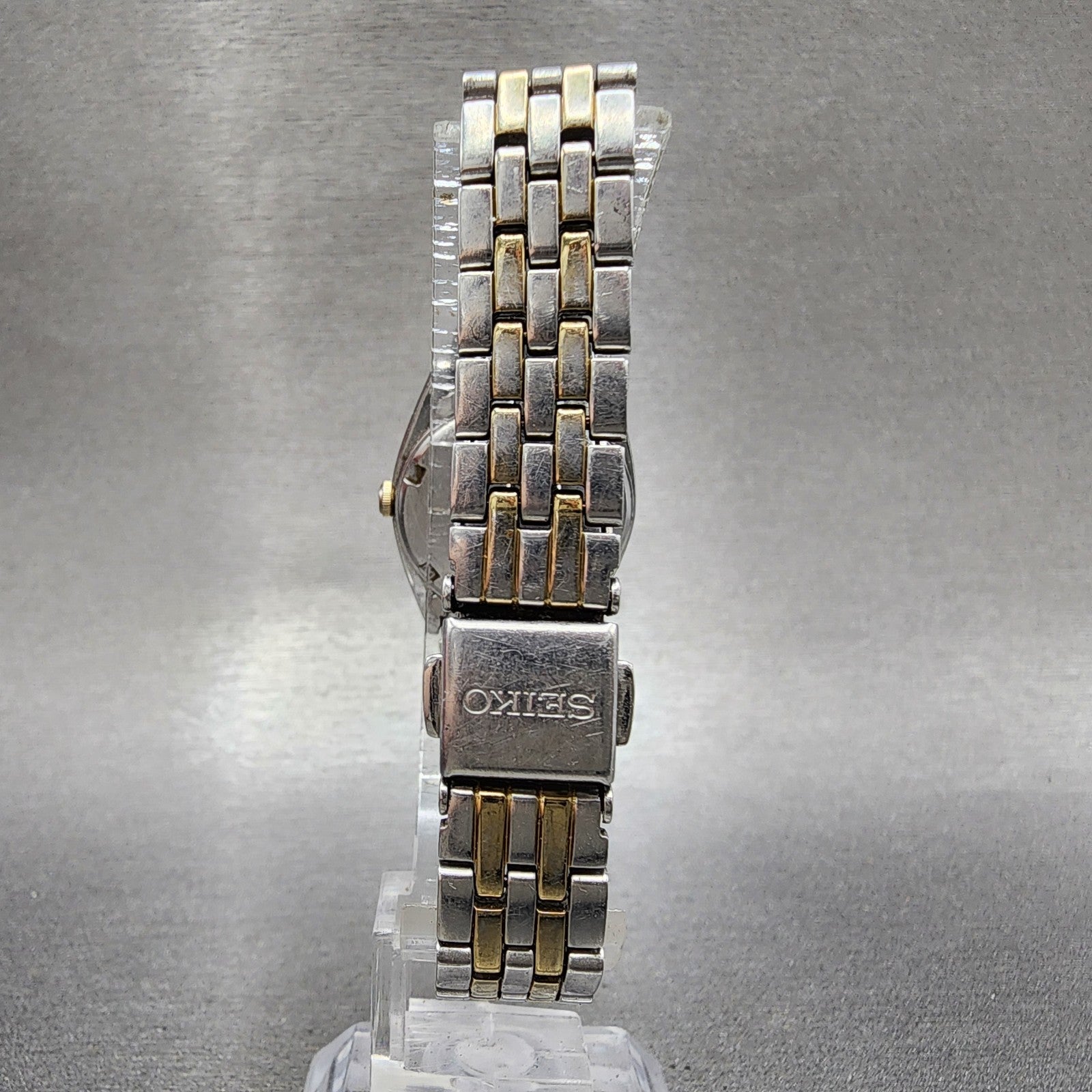 Seiko Watch Women 23mm White Dial Two Tone Daydate 7n830011 New Battery7
