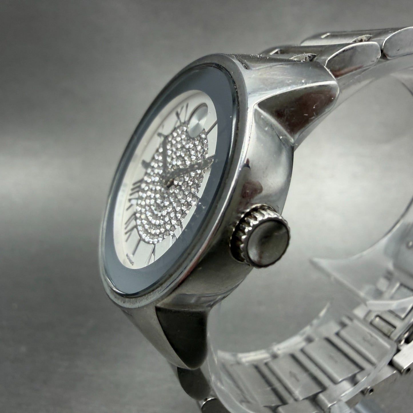 Movado Bold Watch Women 32mm Silver Dial Silver Tone Round 01.3.14.6125 New Batt2
