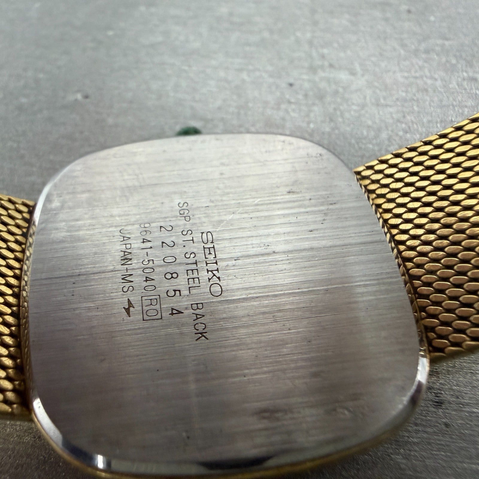 Seiko Dolce Watch Men 31mm Silver Dial Gold Tone 9641-5040 New Battery Vinatge9