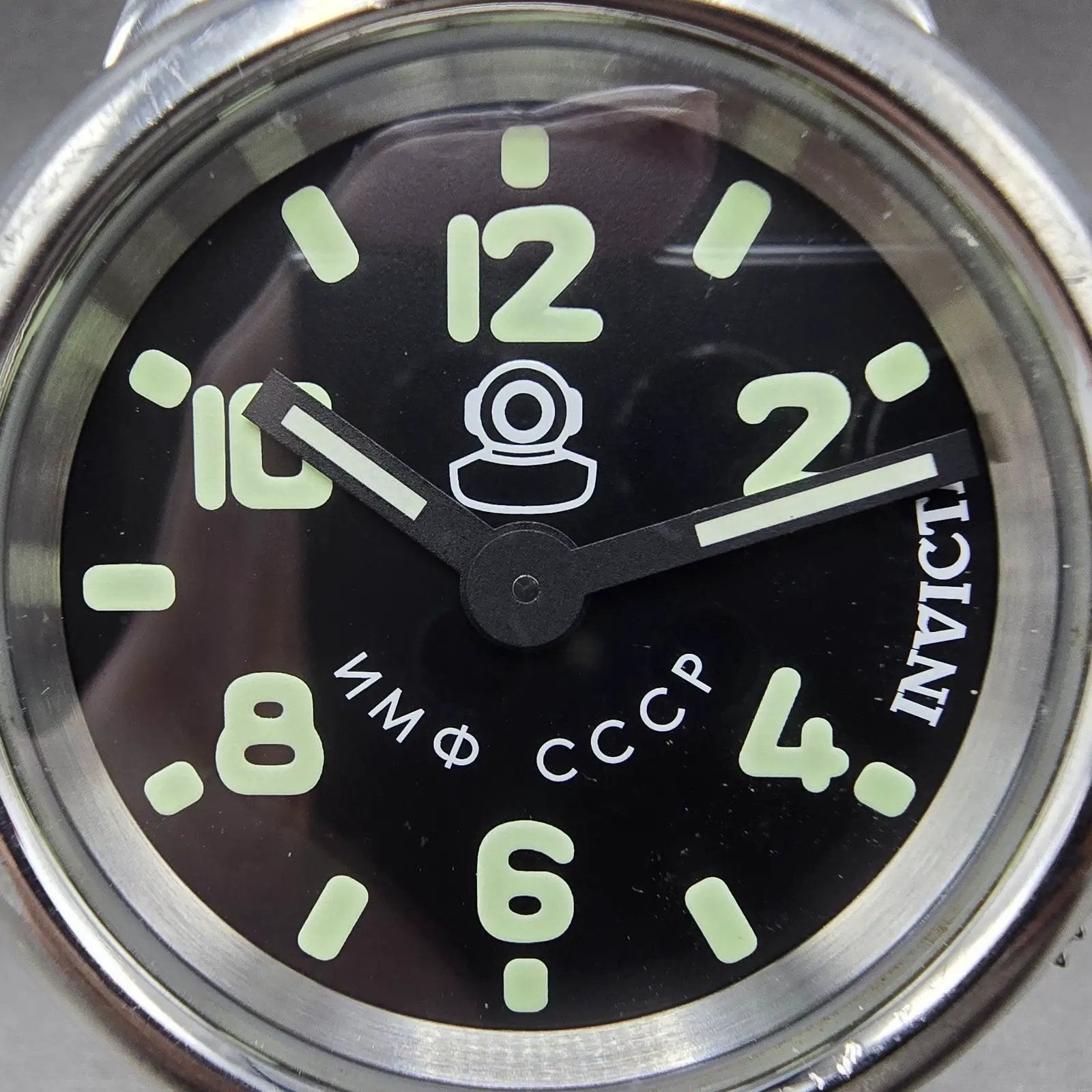 Invicta Russian Diver Watch Men 52mm Black Dial Silver Tone Manual 2625 Runs1