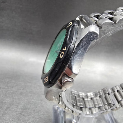 Alba Aqua Gear Dive Watch Men 36mm Green Dial Two Tone Date V322-0A00 New Batt2