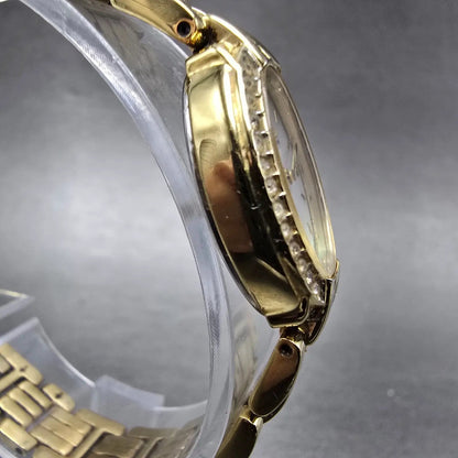 Citizen Eco-Drive Watch Women 18mm MOP Dial Gold tone Oval B023-S019206 Runs3