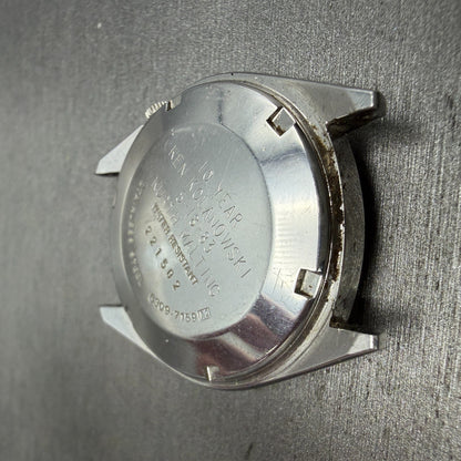 Seiko Automatic Watch Men 36mm Silver Dial Silver Tone Daydate 6309-7159 PARTS11