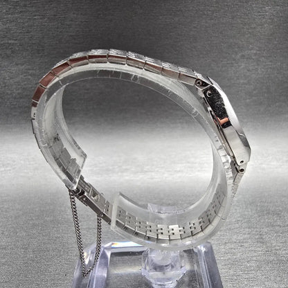 Seiko Pulsar Watch Women 16mm Silver Dial Silver Tone Oval V233-5810 New Battery10