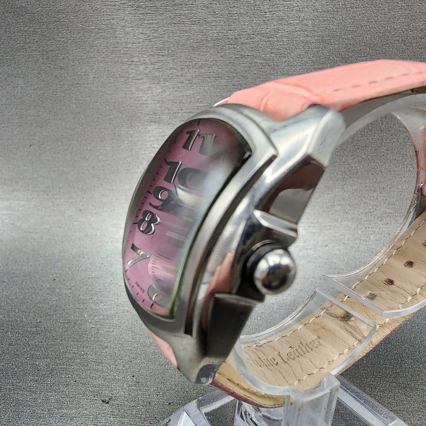 Inivcta Baby Lupah Watch Women 29mm Pink Dial Steel Rectangle 2152 New Battery2