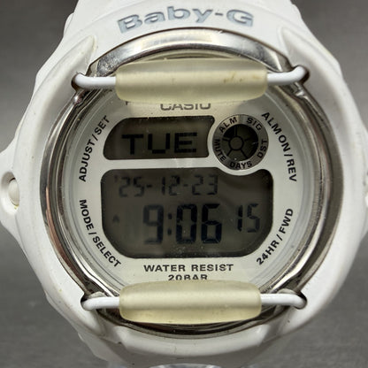 Casio Baby-G Watch Women 43mm White Digital Alarm Chronograph BG-169R New Batt1