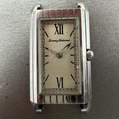 Tommy Bahama Tank Watch Women 22mm Cream Dial Silver Tone Rectangle TB2065 PARTS2