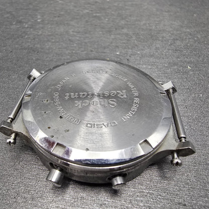 Casio DW-5600 Watch Men 38mm Silver Digital Alarm Chrono 901 New Battery VTG AB11