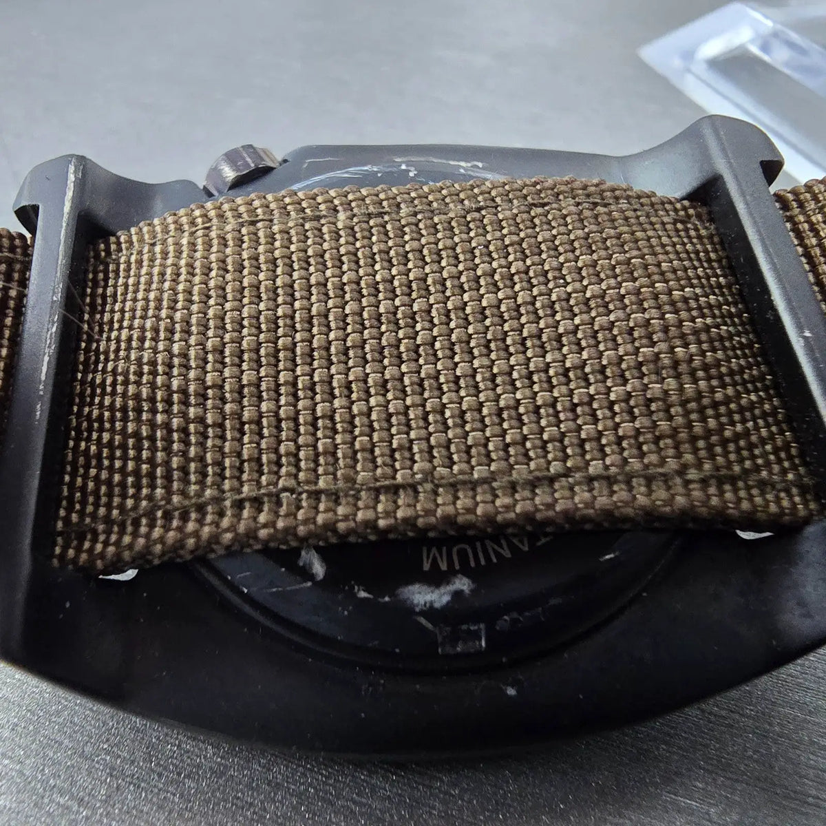 Bertucci D-1T watch 42mm Brown Dial Black Titanium Round Brown Band New Battery9