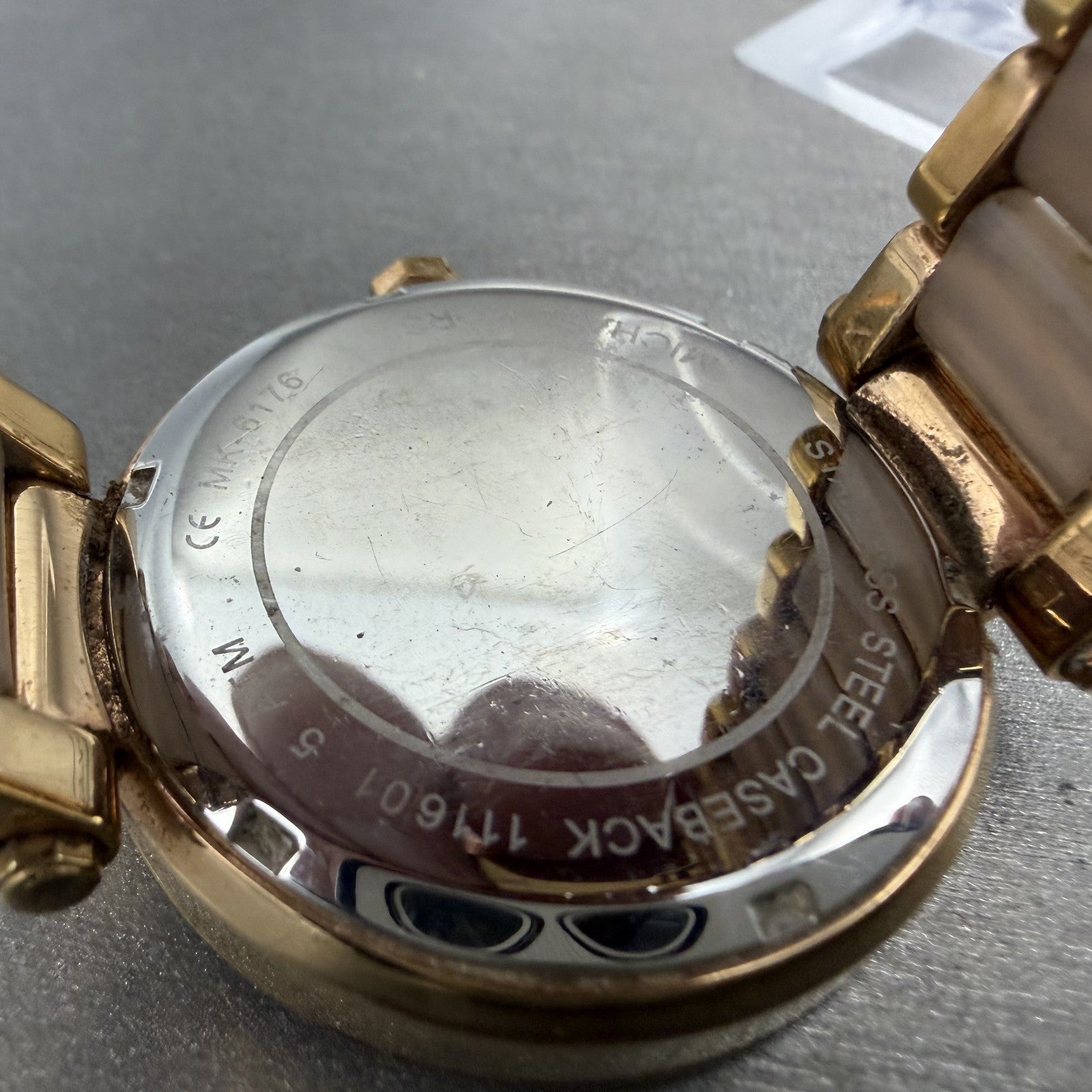 Michael Kors Parker Watch Women 39mm Silver Dial Rose Tone Round New Battery9