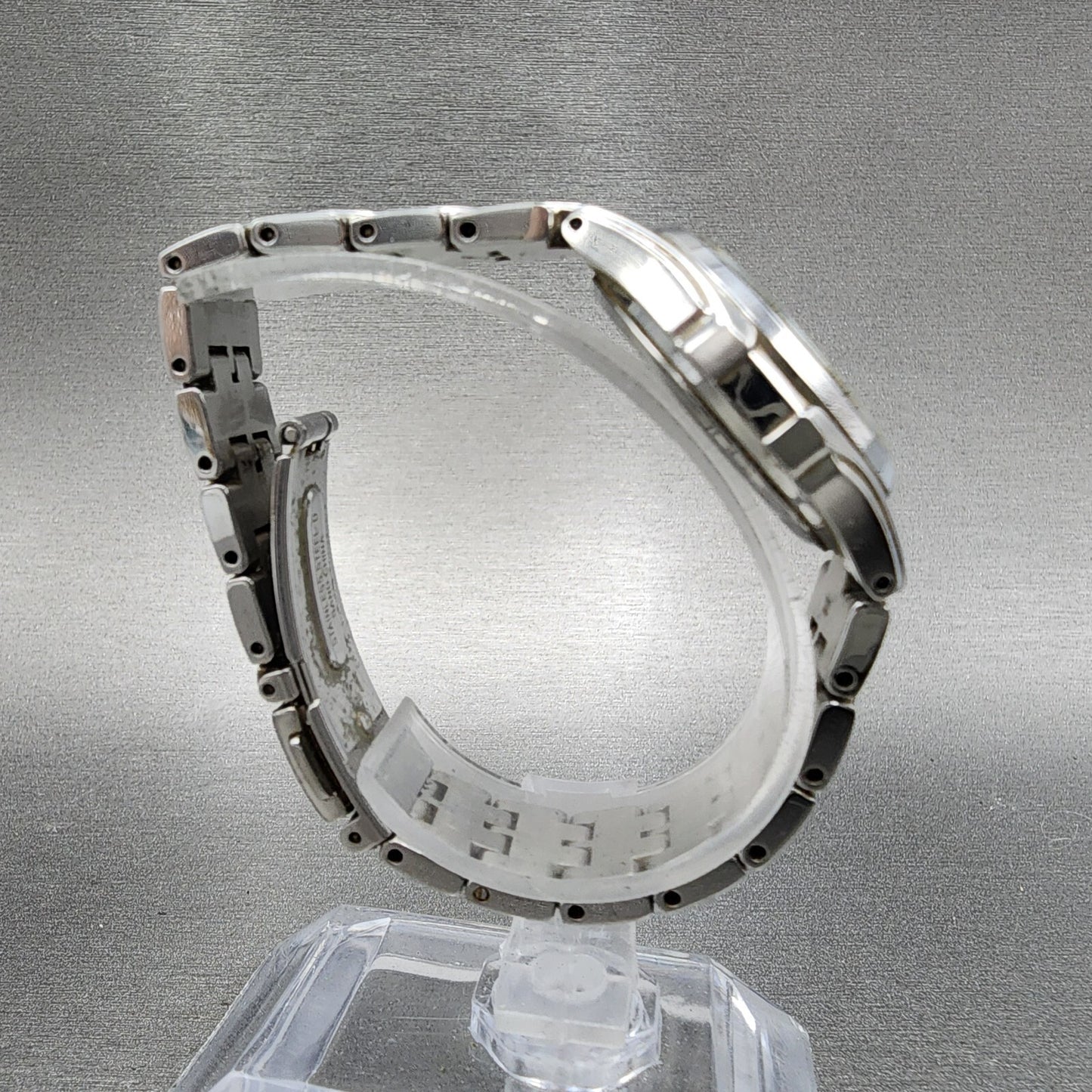 Seiko Solar Watch Women 28mm Mop Silver Tone Date Round V1870ac0 Runs8