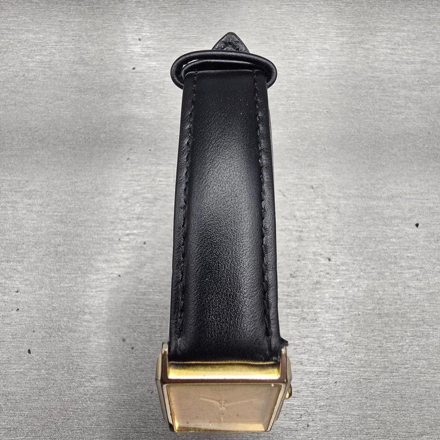 Citizen CQ Tank Watch Men 24mm Gold Dial Gold Tone Rectangle 4031-915267 New Bat4
