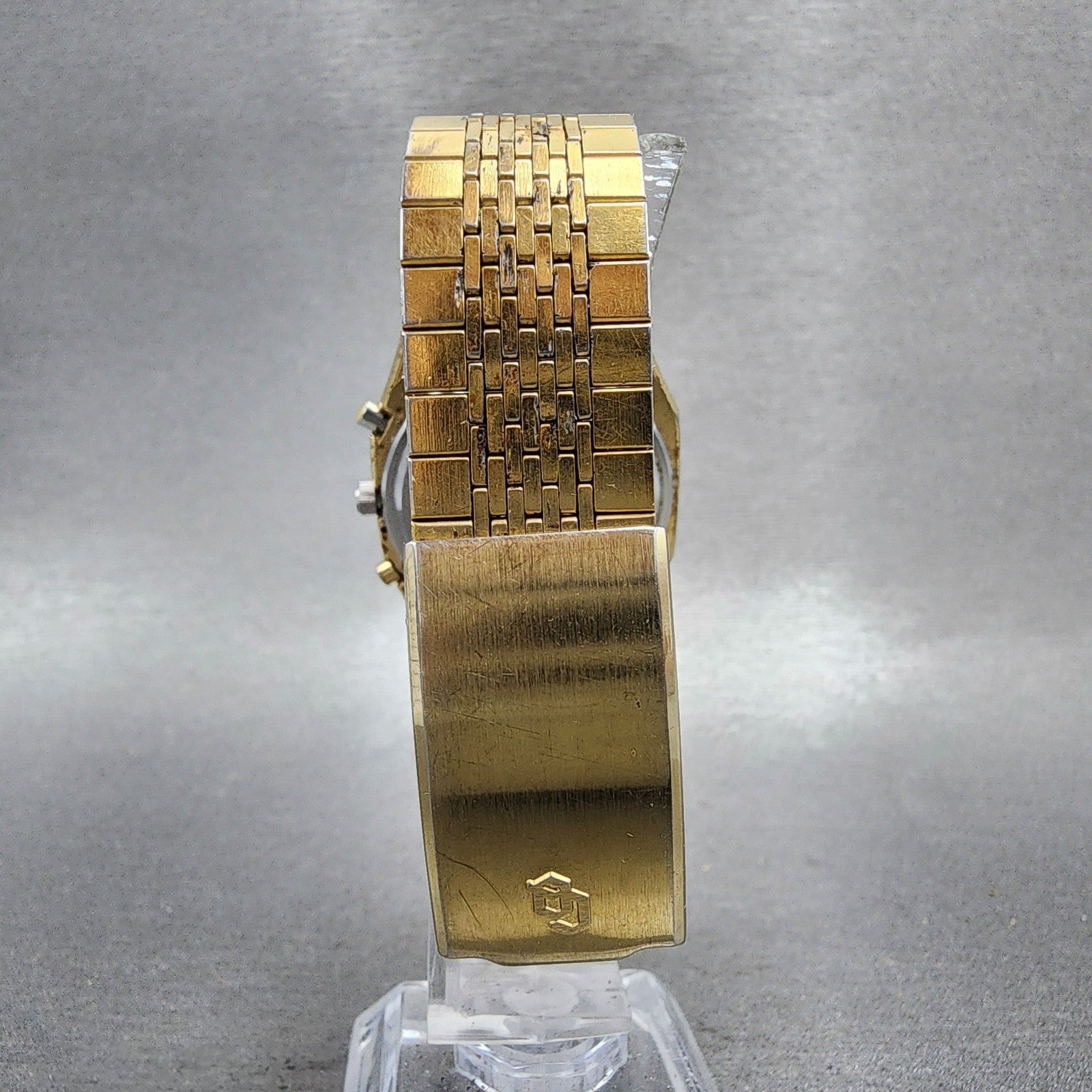 Citizen Analog Digital Watch Men 33mm Champagne Dial Gold Tone READ New Battery7