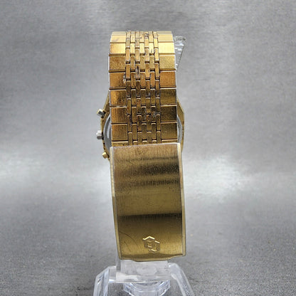 Citizen Analog Digital Watch Men 33mm Champagne Dial Gold Tone READ New Battery7