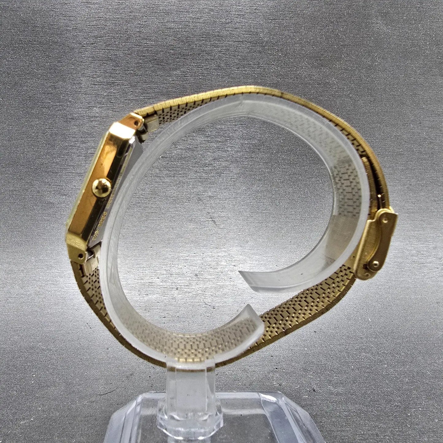 Citizen CQ Tank Watch Men 25mm Champagne Dial Gold Tone 4031-892658 New Battery6