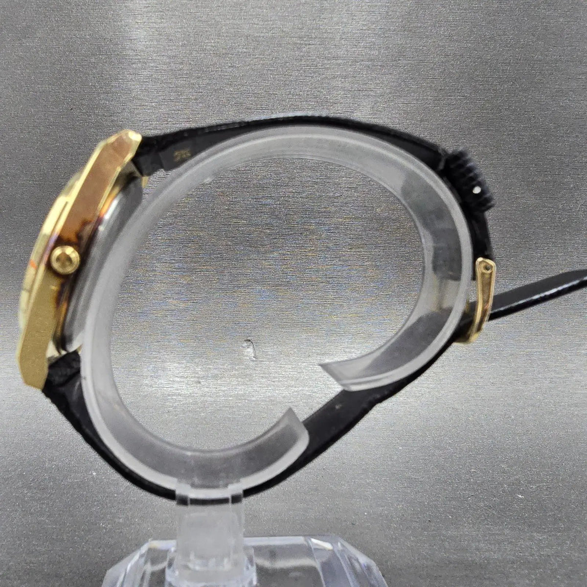 Pulsar Watch Men 33mm Gold Dial Gold Analog Digital Alarm READ!!! Y960 New Batt6
