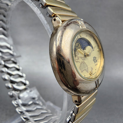 Seiko Alba Moon Phase Watch Women 32mm Champagne Dial Gold Tone V8065000 NewBat3