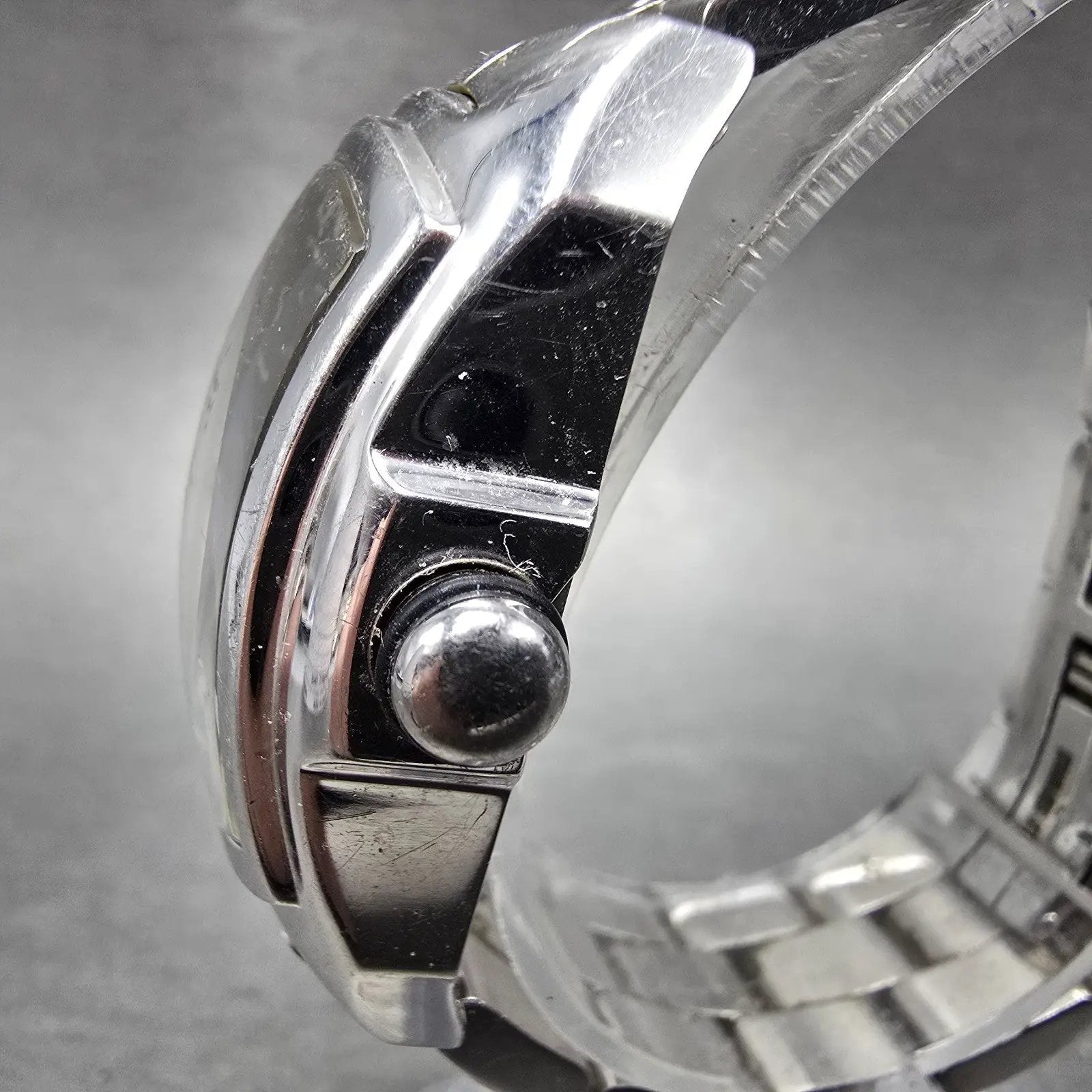 Invicta Lupah Watch 29mm Silver Dial Silver Tone Rectangle 2853 New Battery2