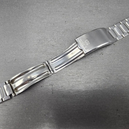 Seiko SQ Bracelet 19mm Stainless Steel Silver Tone Tri Folding Clasp READ!! Z33513