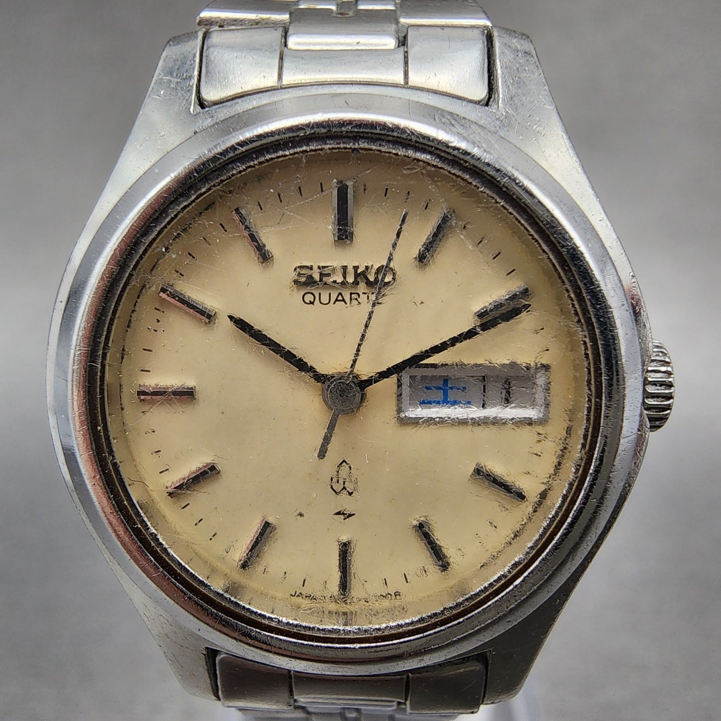 Seiko Watch Women 25mm Cream Dial Silver Tone Daydate 26230170 New Battery1