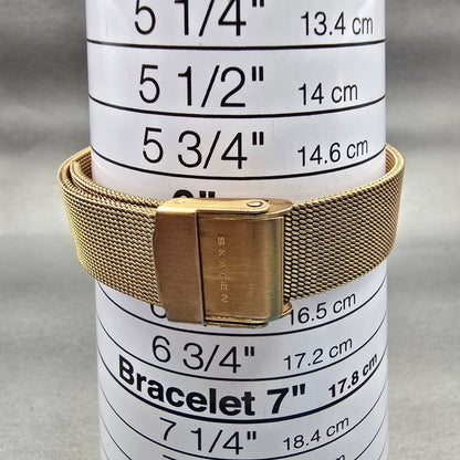Skagen Freja Watch Women 26mm MOP Dial Rose Gold Round 358SRRD New Battery9