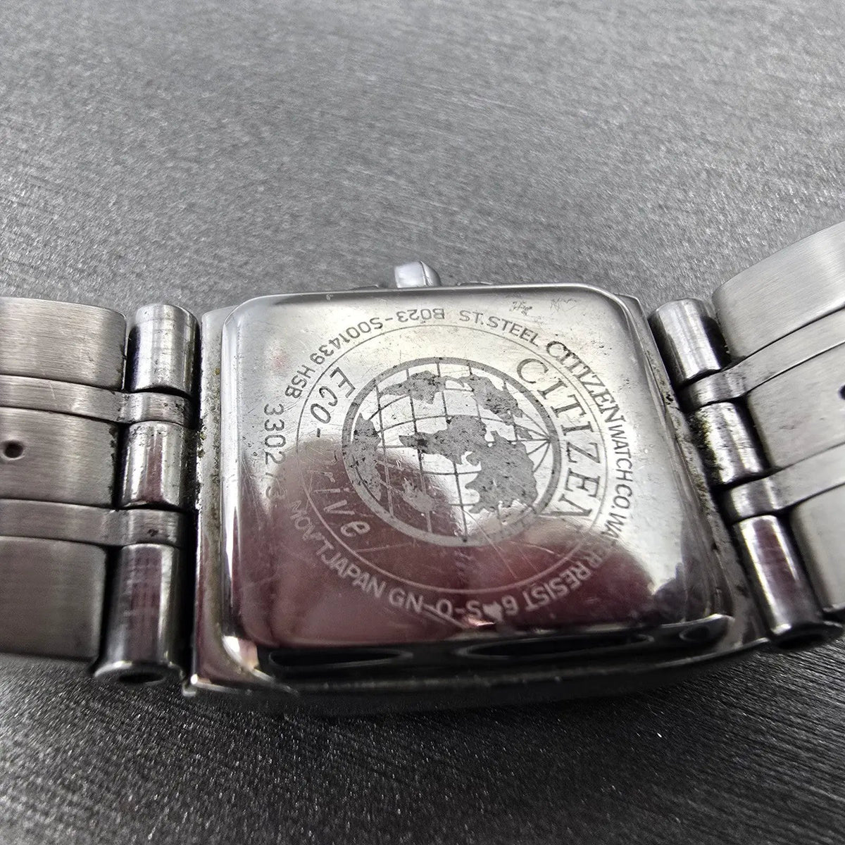 Citizen Eco-Drive Tank Watch Women 20mm White Dial Silver B023-S001439 Runs9