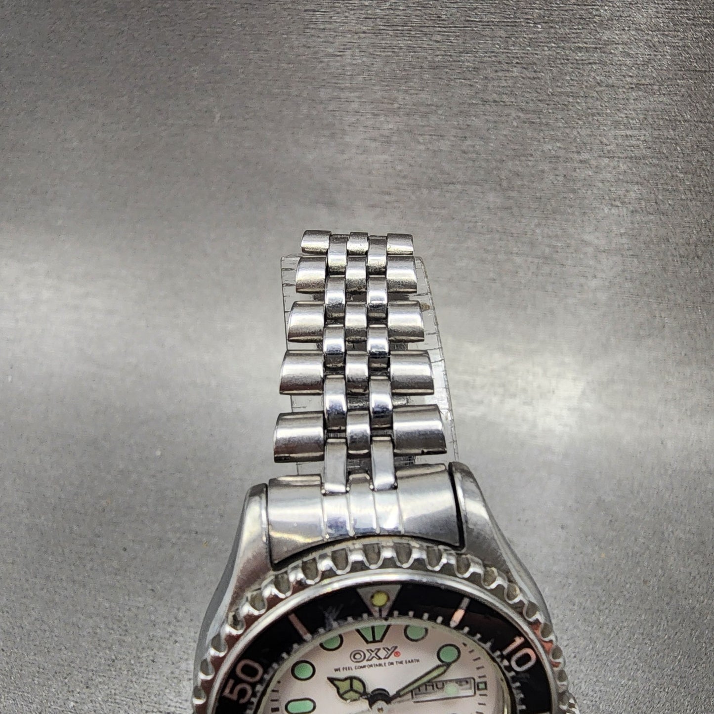 Citizen Oxy Dive Watch Women 32mm White Dial Silver Tone Daydate Round New batt4