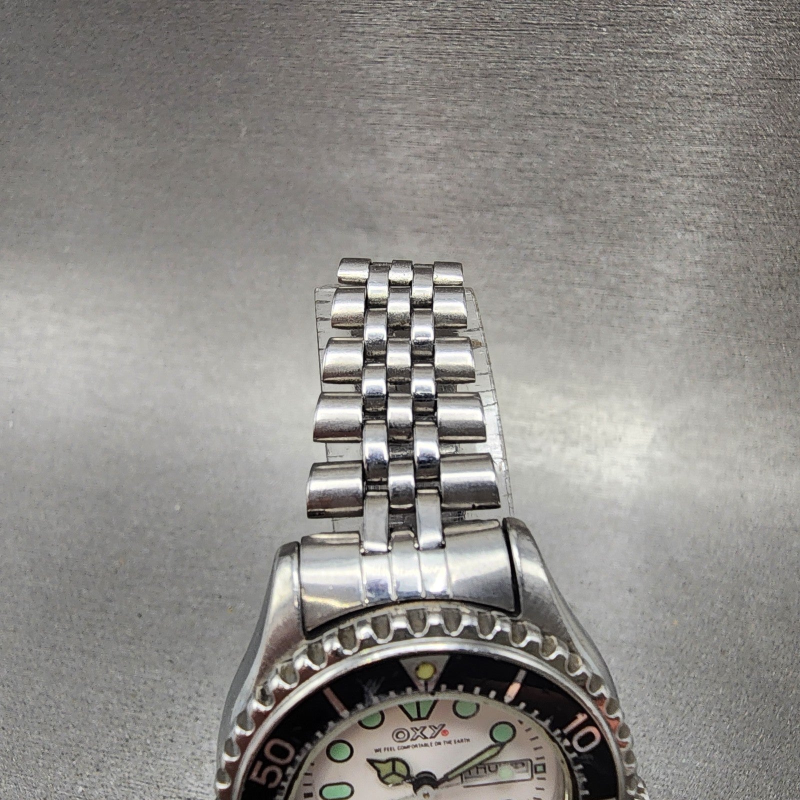 Citizen Oxy Dive Watch Women 32mm White Dial Silver Tone Daydate Round New batt4