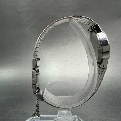 Seiko Watch Women 22mm Silver Dial Silver Tone Octagon 16-5890 New Battery VTG8