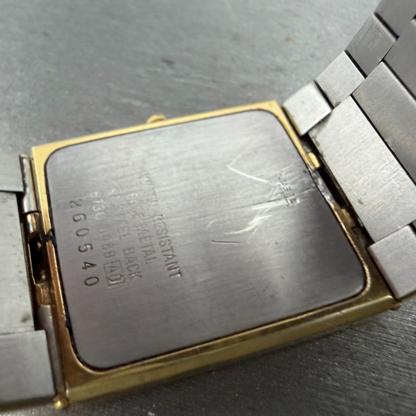 Seiko Lassale Tank Watch Men 24mm Champagne Dial Gold Tone 6730-5489 New Battery9