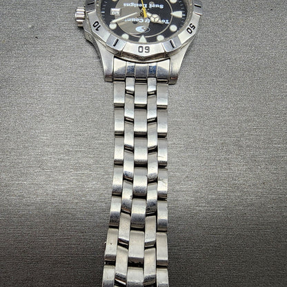 Orient Town & Country Dive Watch Men 38mm Black Dial Steel Date Round New Batt6