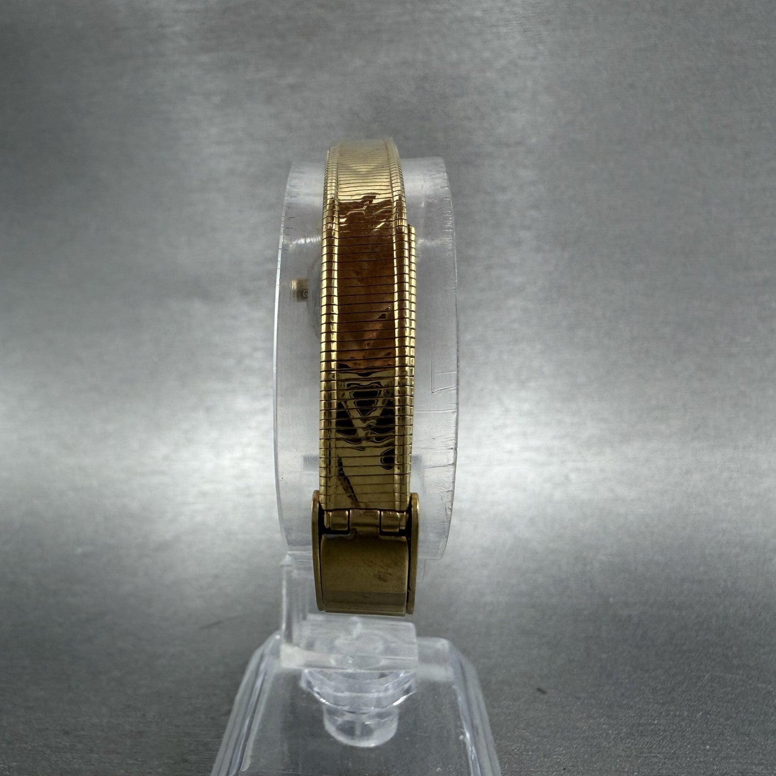 Elgin Watch Women 16mm Champagne Dial Gold Tone Oval Diamond Quartz New Batt ABC7