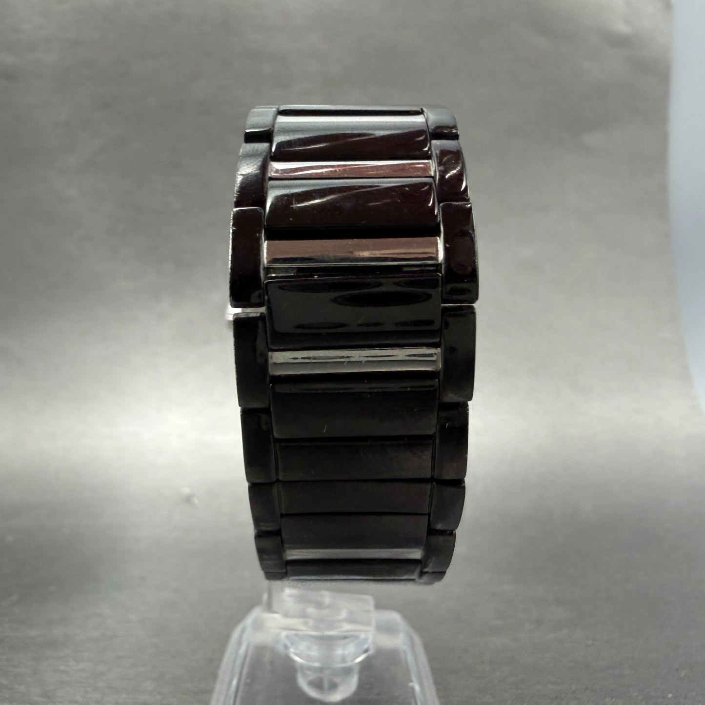 Bulova Watch Men 40mm Black Dial Black Tone Date Round 98D109 New Battery7