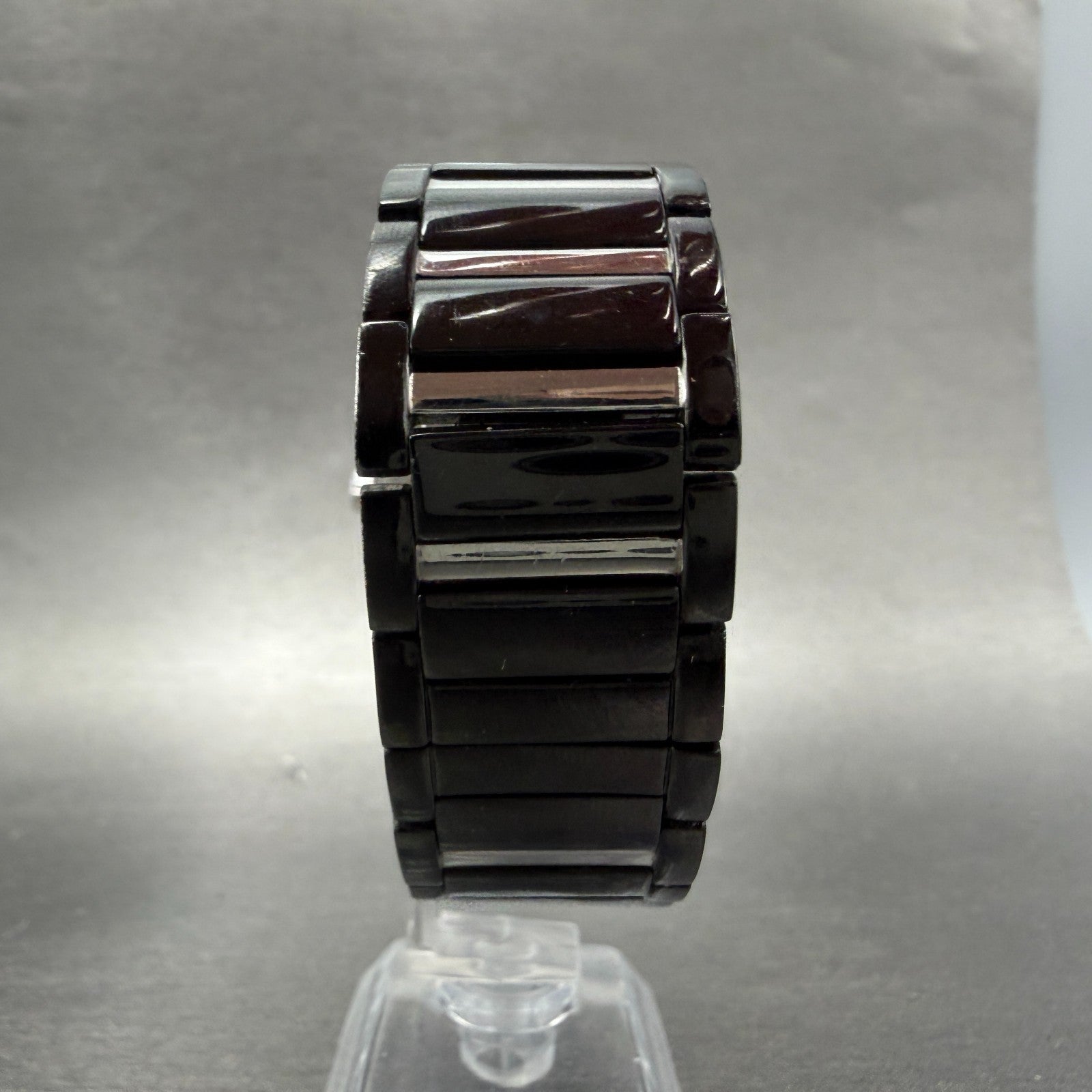 Bulova Watch Men 40mm Black Dial Black Tone Date Round 98D109 New Battery7