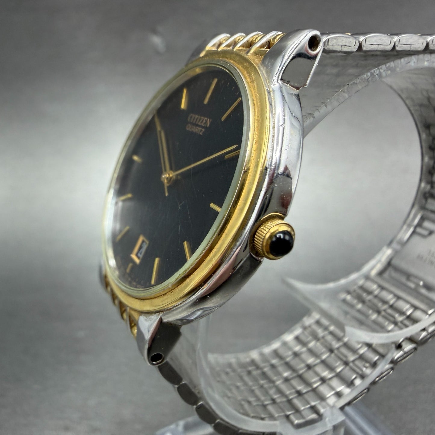 Citizen Watch Men 33mm Black Dial Two Tone Date Round 5510-S18248 PARTS3